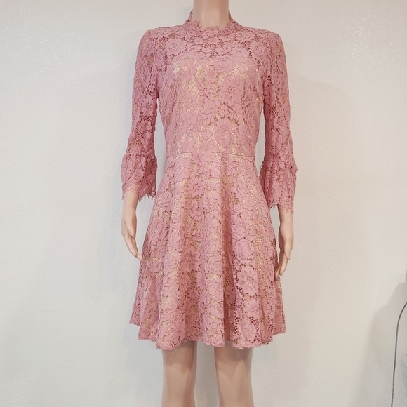 Eliza J Bell Sleeve Lace Fit & Flare Dress Size 14